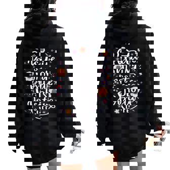 Positive Mind Vibe Life Happy Thoughts Good Quotes Flower Women Oversized Hoodie Back Print - Thegiftio