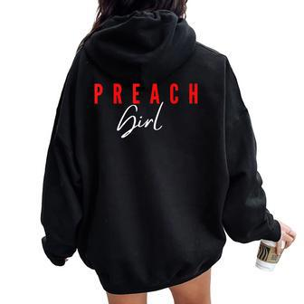 Preach Girl Faith Fashion Graphic Women Oversized Hoodie Back Print - Monsterry