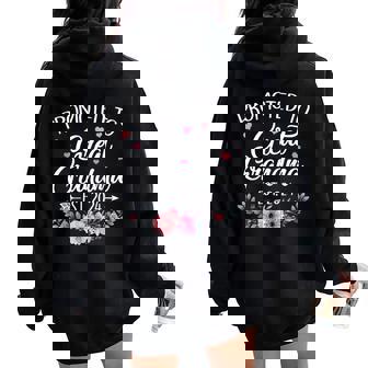 Promoted To Great Grandma Est 2024 First Time New Grandma Women Oversized Hoodie Back Print - Thegiftio UK