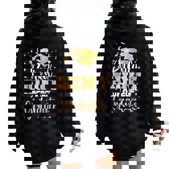 Proud Aunt Of A 2024 Graduate Class Senior Graduation Women Oversized Hoodie Back Print - Seseable