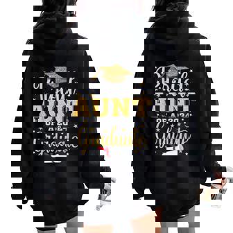 Proud Aunt Of A 2024 Graduate For Family Graduation Women Oversized Hoodie Back Print | Mazezy