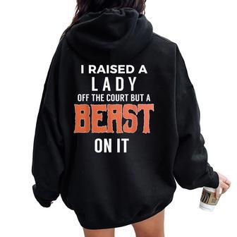 Proud Basketball Dad & Mom For Basketball Daughter Women Oversized Hoodie Back Print - Monsterry UK