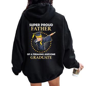 Proud Father Of 2018 Graduate Dab Girl Grad Senior Women Oversized Hoodie Back Print - Monsterry CA