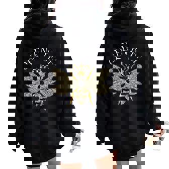Queen Bee Jewelry Jewels Cute Beekeeping Beekeeper Women Oversized Hoodie Back Print | Mazezy