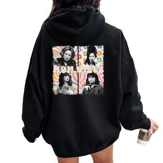 Retro 90’S Mom Vibes Mom Life Mother's Day Women Oversized Hoodie Back Print - Monsterry UK