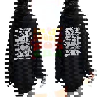 Retro In My Doodle Era Doodle Mom Doodle Mama Women Women Oversized Hoodie Back Print - Thegiftio