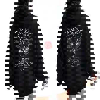 This Rose Is For My Mother In Heaven I Miss You Mom Women Oversized Hoodie Back Print | Seseable CA