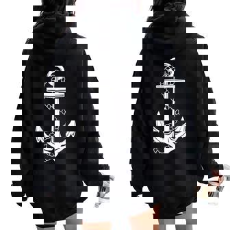 Sailor Costume Anchor Captain Sailing Children Women Oversized Hoodie Back Print - Thegiftio