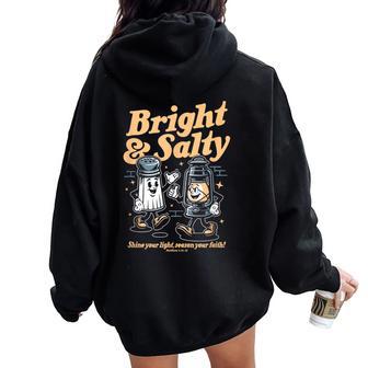 Salt & Light Of The World Matthew 5 Bible Verse Christian Women Oversized Hoodie Back Print | Seseable UK