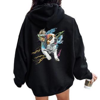 Sarcastic Dog Owner Thunder Buddy Dogs Women Oversized Hoodie Back Print - Monsterry