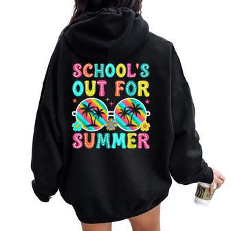 Schools Out For Summer Last Day Of School Teacher Boys Girls Women Oversized Hoodie Back Print - Seseable