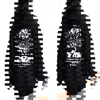 Scuba Vbs 2024 Diving Into Friendship With God Christian Women Oversized Hoodie Back Print | Mazezy