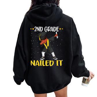 Second 2Nd Grade Nailed It Graduated Black Boy Class Of 2022 Women Oversized Hoodie Back Print - Monsterry UK
