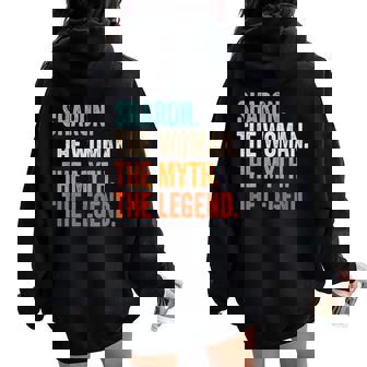 Sharon The Woman The Myth The Legend First Name Sharon Women Oversized Hoodie Back Print - Seseable