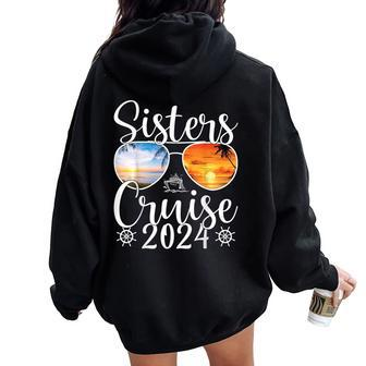 Sister's Cruise 2024 Sister Toddler Weekend Trip Women Oversized Hoodie Back Print - Thegiftio UK