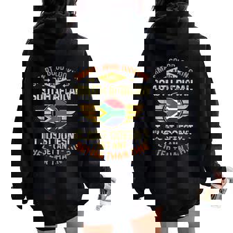 South Africa Flag Proud South Africans & Women Women Oversized Hoodie Back Print - Thegiftio