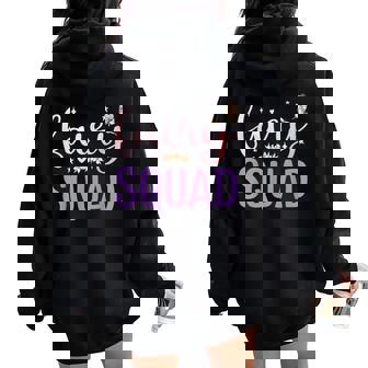 Squad Magical Floral Team Fairy Birthday Whimsical Fairytale Women Oversized Hoodie Back Print | Seseable CA