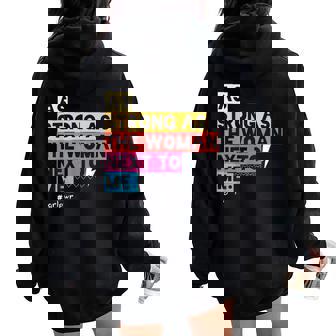 As Strong As The Next To Me Empowerment Feminist Women Oversized Hoodie Back Print - Thegiftio