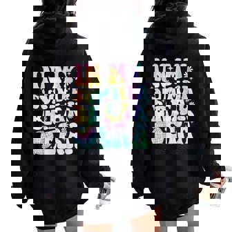In My Summer Break Era Teacher Summer Break Vacation Groovy Women Oversized Hoodie Back Print | Mazezy