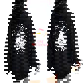 Surviving The Teacher Life One Meltdown At A Time Women Oversized Hoodie Back Print | Mazezy