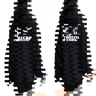 The Swim Father Swimming Teacher Dad Women Oversized Hoodie Back Print - Thegiftio
