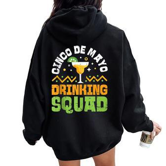 Tequila Drinking Squad Mexican Cinco De Mayo 2020 Women Oversized Hoodie Back Print - Monsterry
