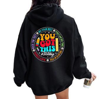 You Got This Testday School Counselor Teacher Testing Women Oversized Hoodie Back Print - Seseable