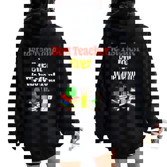 Thank You Teachers Appreciation Youth Women Women Oversized Hoodie Back Print - Thegiftio