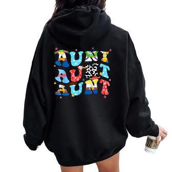 Toy Aunt Story Boy Mom Mother's Day For Women Oversized Hoodie Back Print | Mazezy CA