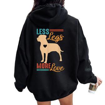 Tripod Dog Lover Dog Mom Dog Mama Less Legs More Loves Women Oversized Hoodie Back Print | Seseable CA