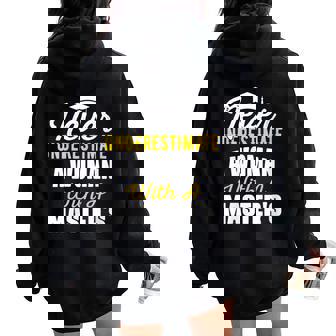 Never Underestimate A Woman With A Master's Degree Women Oversized Hoodie Back Print - Thegiftio