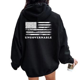 Ungovernable Become Ungovernable Womens Women Oversized Hoodie Back Print - Monsterry