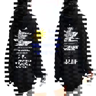 Uruguay Flag Sunflower Pride Uruguayan Roots Women Women Oversized Hoodie Back Print | Seseable CA