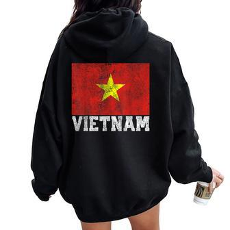 Vietnam Vietnamese Flag Family Pride Country Women Women Oversized Hoodie Back Print - Monsterry AU