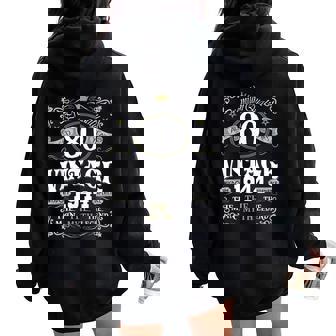 Vintage 1944 80Th Birthday 80 Year Old For Women Women Oversized Hoodie Back Print - Thegiftio UK