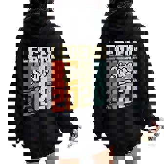 Vintage 2020 4 Birthday Decorations Boys Girls 4Th Birthday Women Oversized Hoodie Back Print - Thegiftio UK