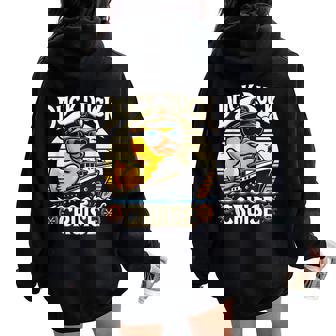 Vintage Duck Duck Cruise Family Cruising Matching Women Oversized Hoodie Back Print | Mazezy