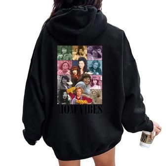 Vintage Mom Vibes Cool Mom Trendy Mother's Day Women Oversized Hoodie Back Print - Monsterry UK