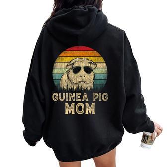Vintage Guinea Pig Mom Guinea Pig Lovers Mommy Mother's Day Women Oversized Hoodie Back Print - Monsterry AU