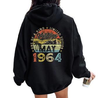 Vintage Legend Since May 1964 60Th Birthday For Women Women Oversized Hoodie Back Print - Monsterry DE