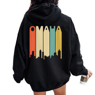 Vintage Omaha City Pride Women Oversized Hoodie Back Print - Monsterry AU