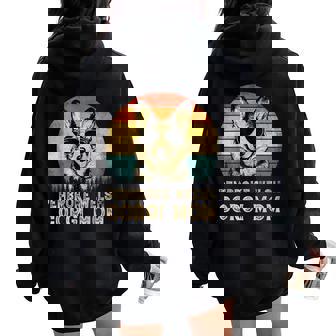 Vintage Pembroke Welsh Corgi Mom Dog Lovers Mother's Day Women Oversized Hoodie Back Print | Mazezy