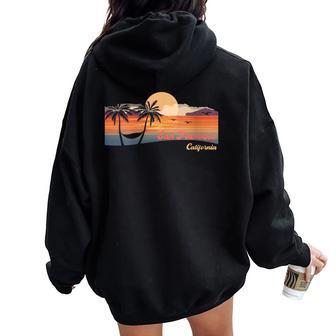 Vintage San Francisco California Beach Women Oversized Hoodie Back Print - Thegiftio UK