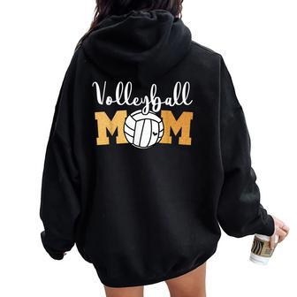 Volleyball Mom Volleyball Game Day Cheer Mom Women Oversized Hoodie Back Print - Monsterry AU
