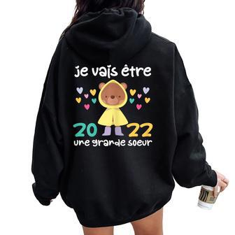 I Will Become Big Sister 2022 Bear Women Oversized Hoodie Back Print - Monsterry CA