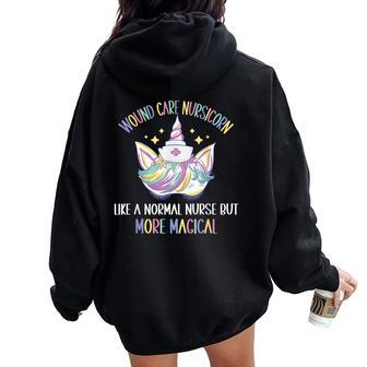 Wound Care Nursicorn Like A Normal Wound Care Nurse Women Oversized Hoodie Back Print - Monsterry