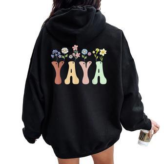 Yaya Wildflower Floral Yaya Women Oversized Hoodie Back Print - Monsterry UK