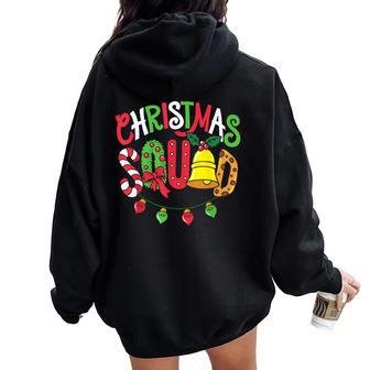 Christmas Squad Family Matching Pajama Boys Girls Xmas Women Oversized Hoodie Back Print - Seseable