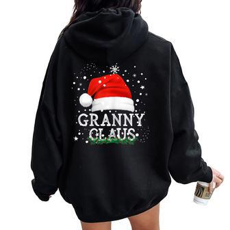 Granny Claus Family Christmas Pjs Grandma Grandmother Women Oversized Hoodie Back Print - Seseable