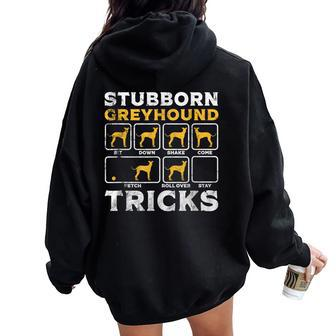 Greyhound T Christmas Dog Lover Women Oversized Hoodie Back Print - Seseable